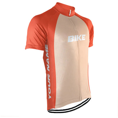 Customized Apricot Men's Cycling Jersey Short Sleeve