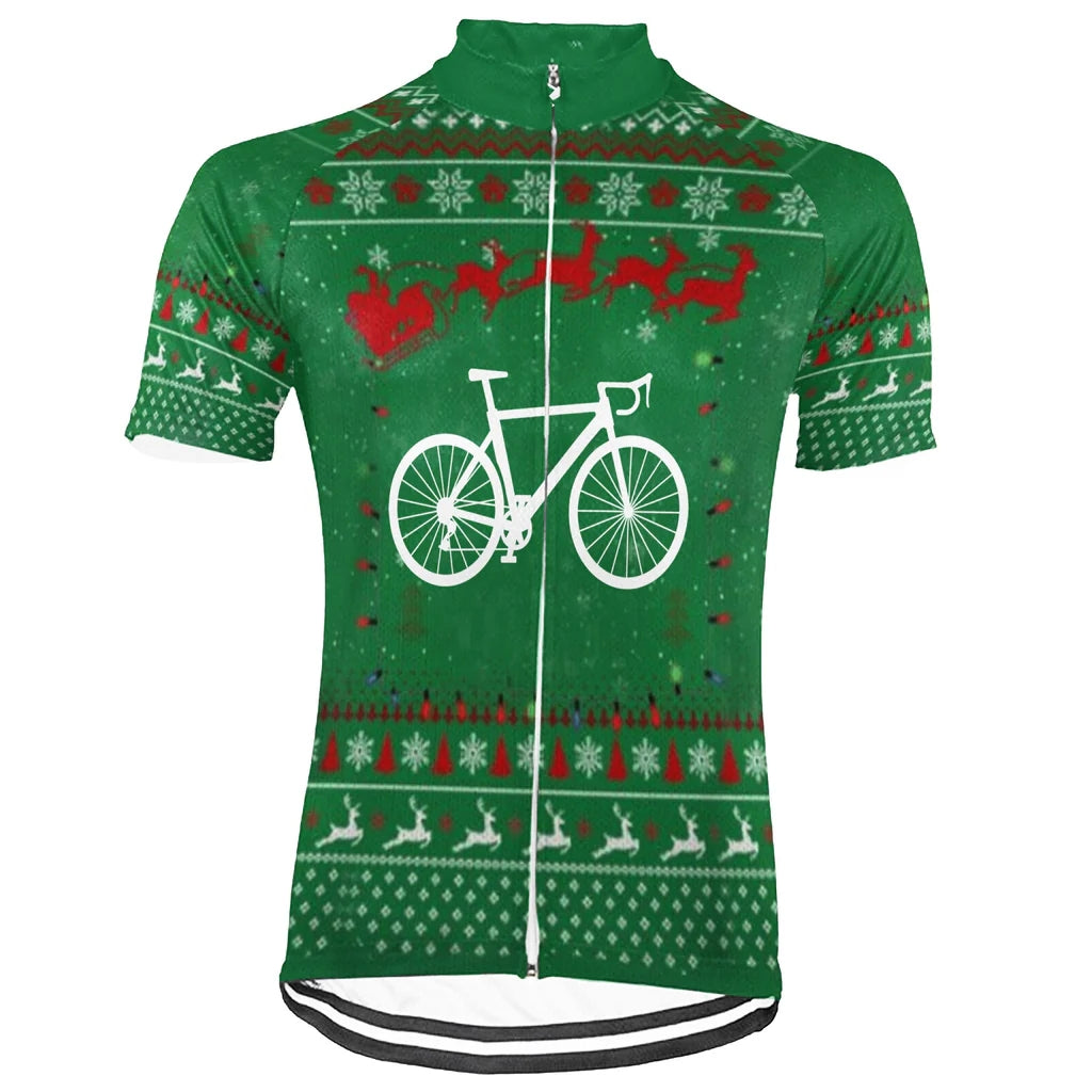 Customized Christmas Men's Cycling Jersey Short Sleeve