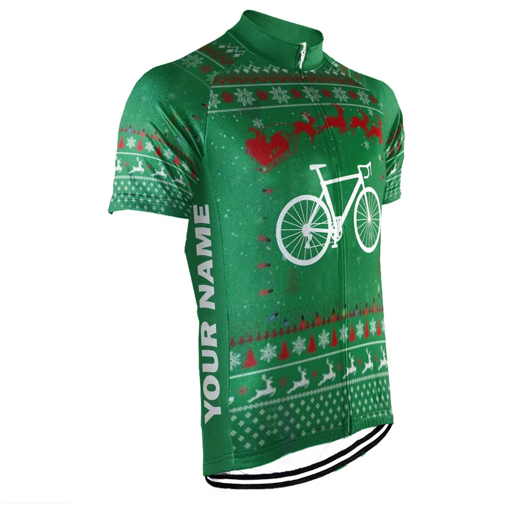 Customized Christmas Men's Cycling Jersey Short Sleeve