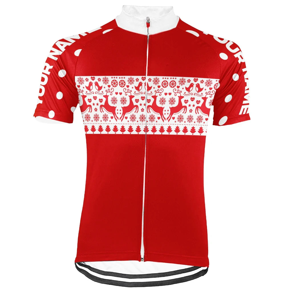 Customized Christmas Men's Cycling Jersey Short Sleeve