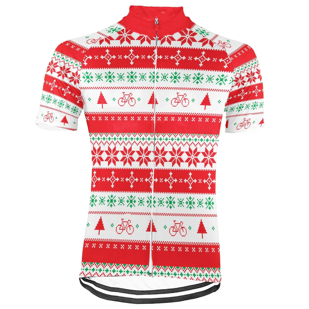 Customized Christmas Men's Cycling Jersey Short Sleeve