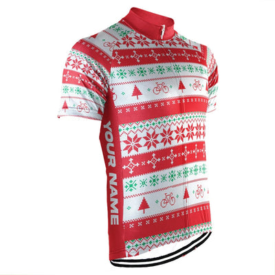 Customized Christmas Men's Cycling Jersey Short Sleeve