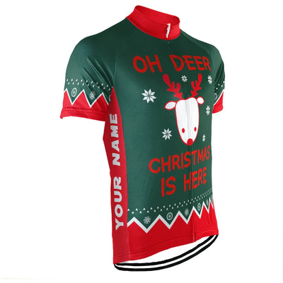 Customized Christmas Men's Cycling Jersey Short Sleeve