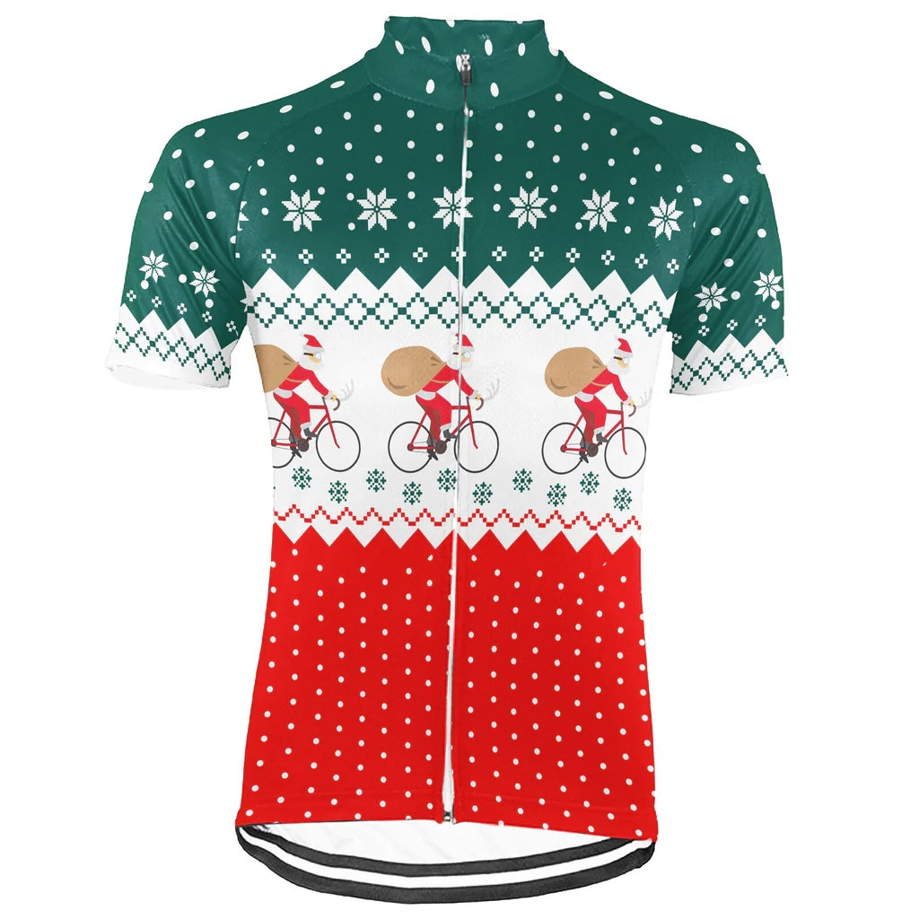 Customized Christmas Men's Cycling Jersey Short Sleeve