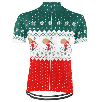 Customized Christmas Men's Cycling Jersey Short Sleeve