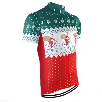 Customized Christmas Men's Cycling Jersey Short Sleeve