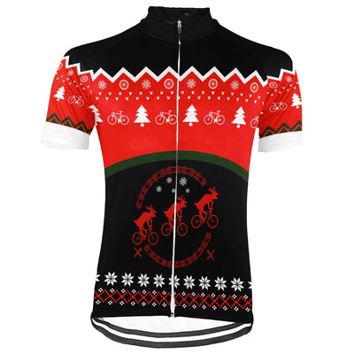 Customized Christmas Men's Cycling Jersey Short Sleeve