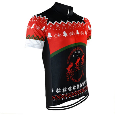 Customized Christmas Men's Cycling Jersey Short Sleeve