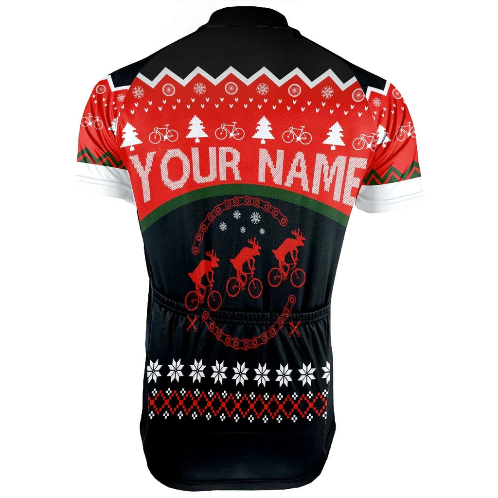 Customized Christmas Men's Cycling Jersey Short Sleeve