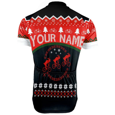 Customized Christmas Men's Cycling Jersey Short Sleeve