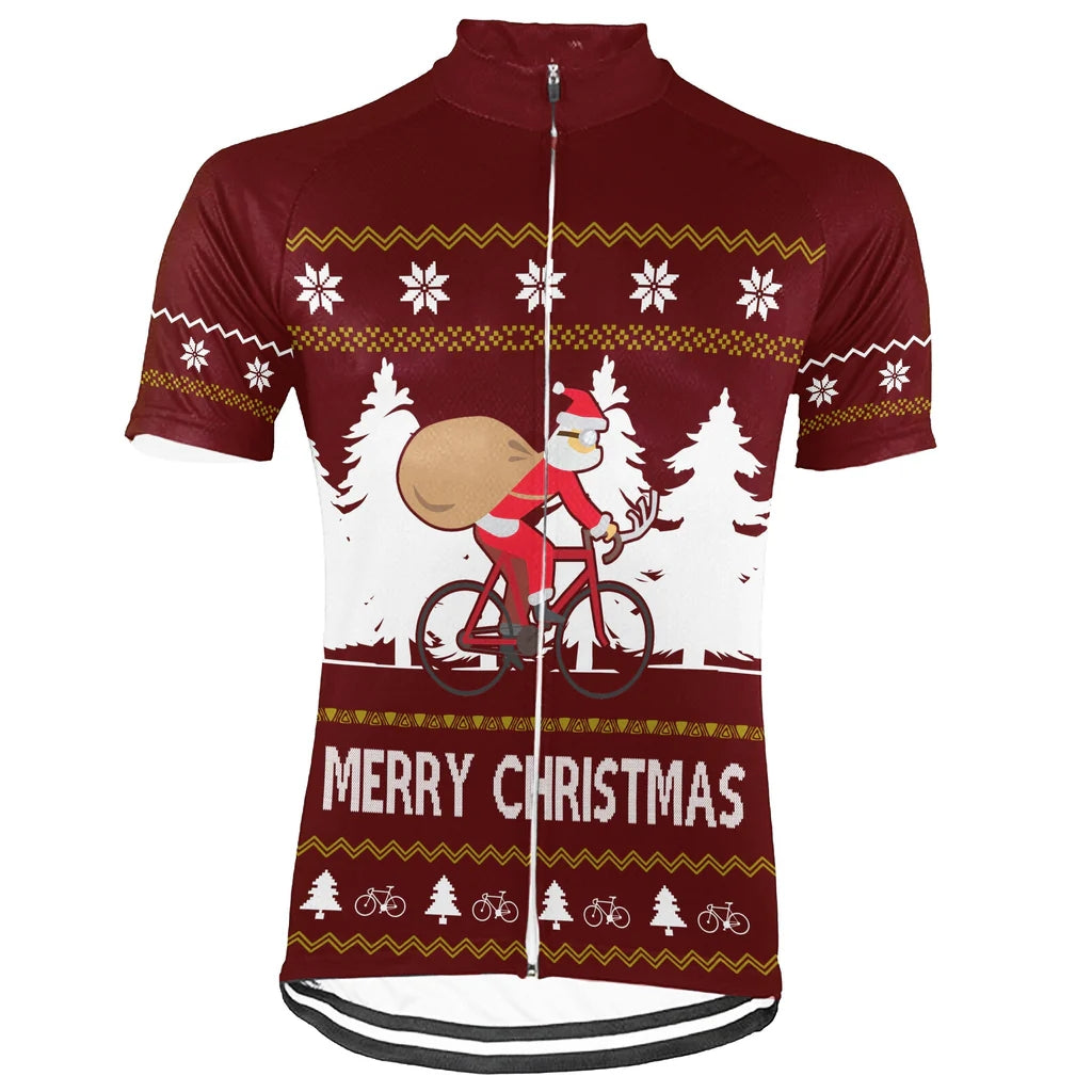 Customized Christmas Men's Cycling Jersey Short Sleeve