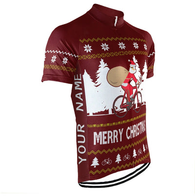 Customized Christmas Men's Cycling Jersey Short Sleeve