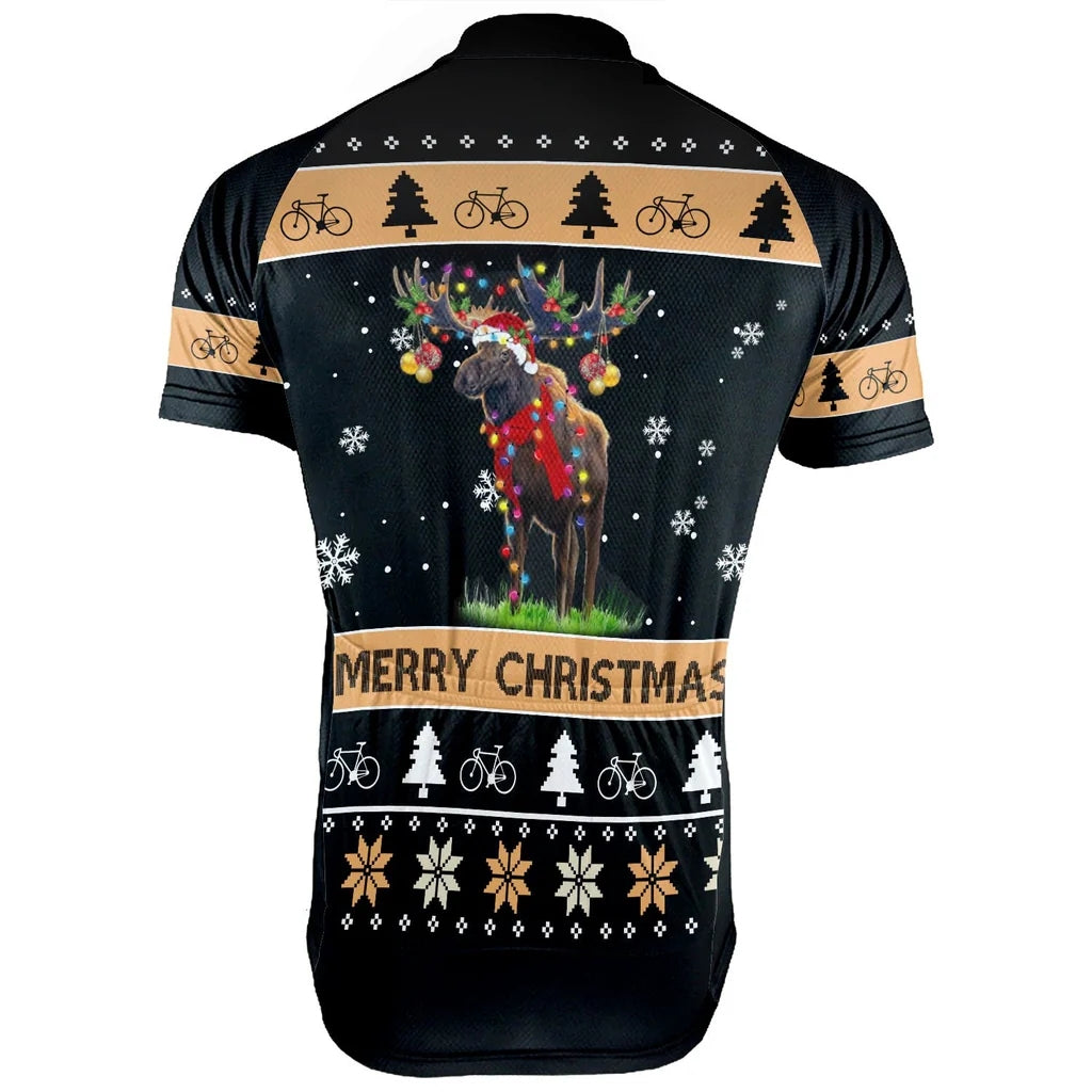 Customized Christmas Men's Cycling Jersey Short Sleeve