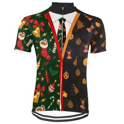 Customized Christmas Men's Cycling Jersey Short Sleeve
