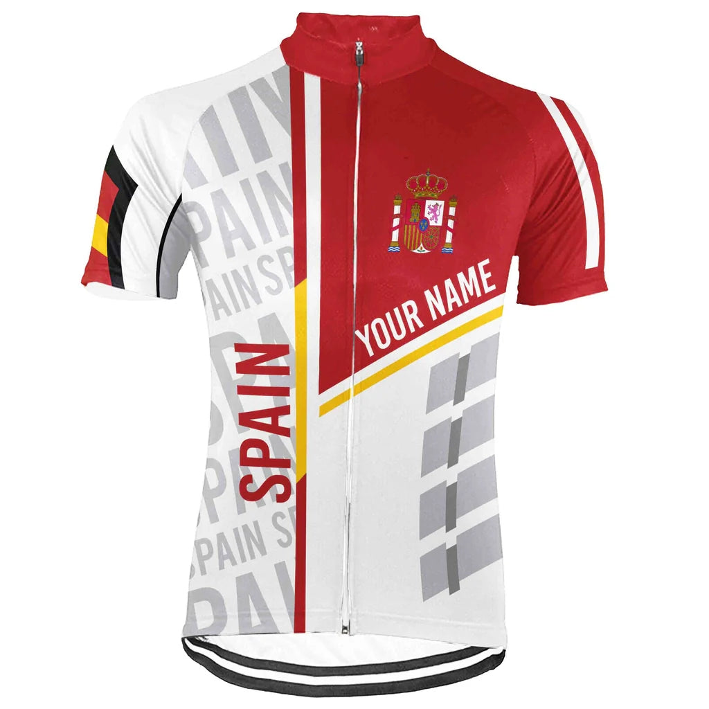 Customized Spain Men's Cycling Jersey Short Sleeve