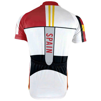 Customized Spain Men's Cycling Jersey Short Sleeve