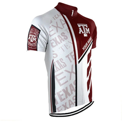 Customized Texas A&M Men's Cycling Jersey Short Sleeve
