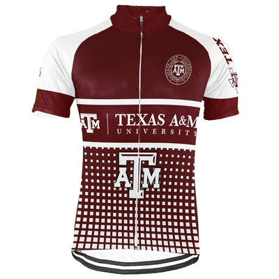 Customized Texas A&M Men's Cycling Jersey Short Sleeve