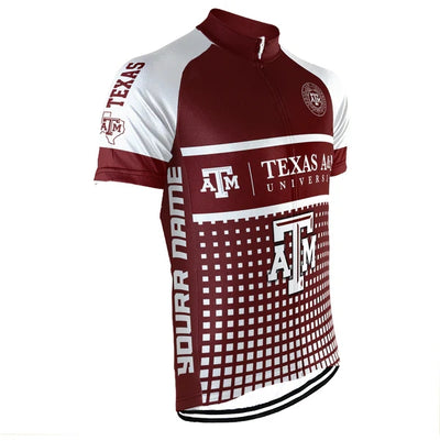 Customized Texas A&M Men's Cycling Jersey Short Sleeve
