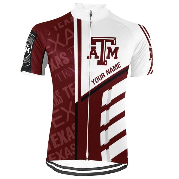 Customized Texas A&M Men's Cycling Jersey Short Sleeve