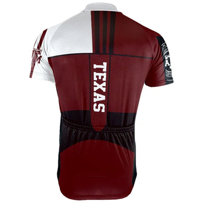 Customized Texas A&M Men's Cycling Jersey Short Sleeve