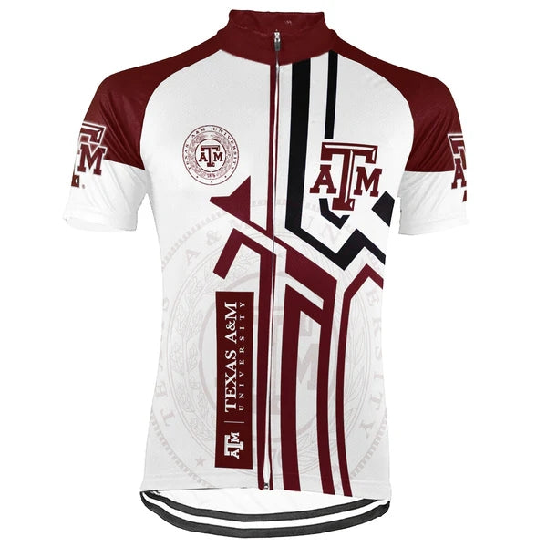 Customized Texas A&M Men's Cycling Jersey Short Sleeve