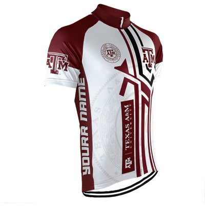 Customized Texas A&M Men's Cycling Jersey Short Sleeve