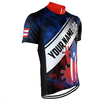 Customized PUERTO RICO Men's Cycling Jersey Short Sleeve