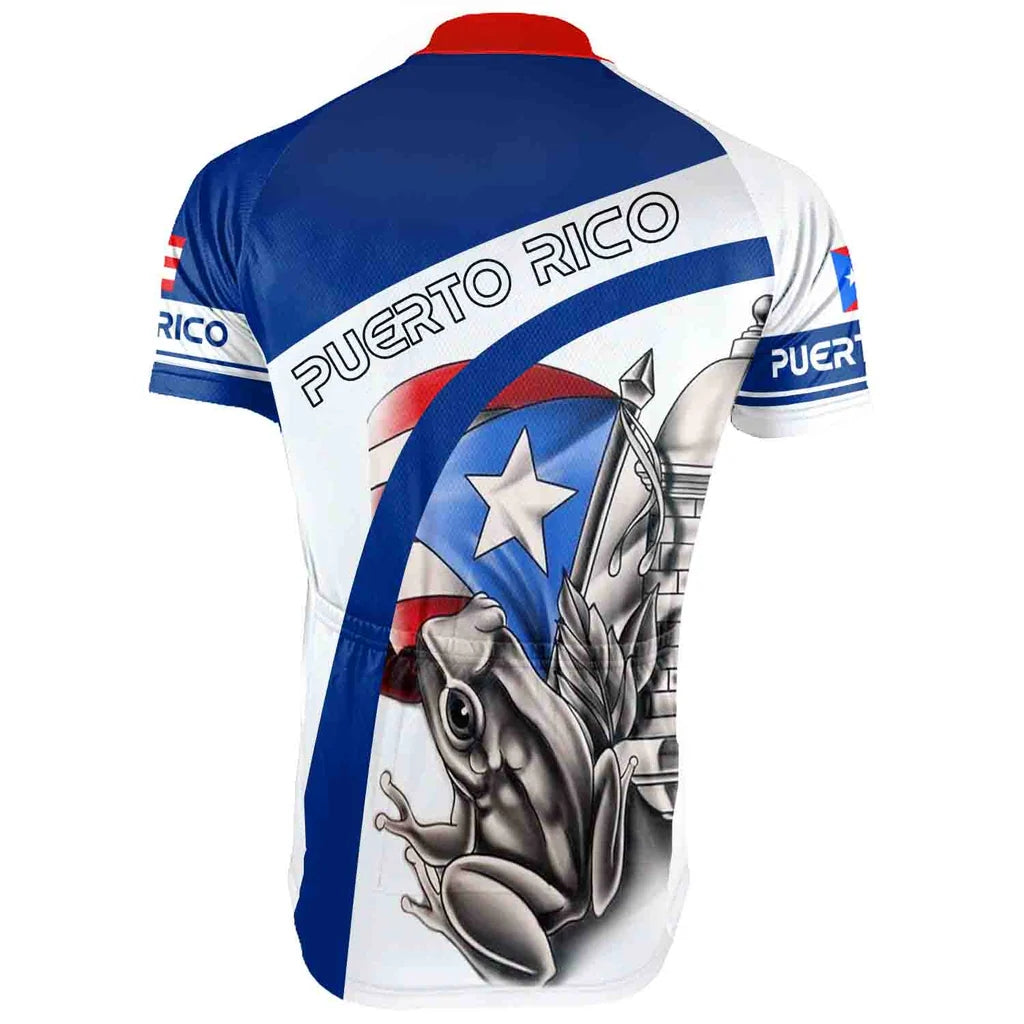 Customized PUERTO RICO Men's Cycling Jersey Short Sleeve