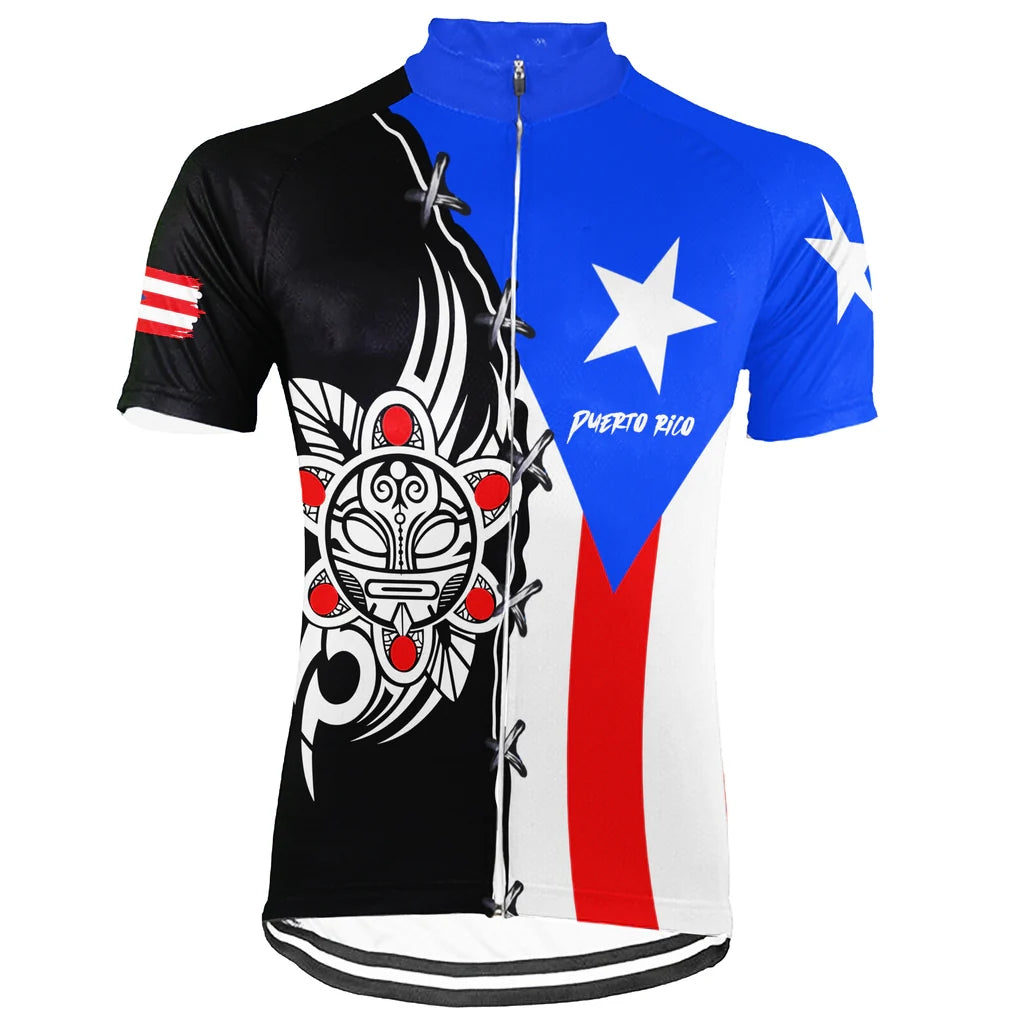 Customized PUERTO RICO Men's Cycling Jersey Short Sleeve