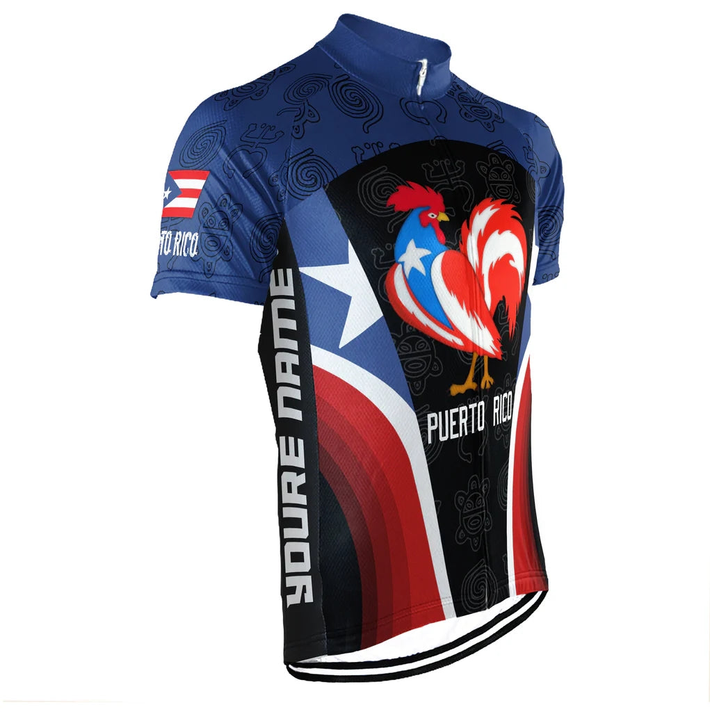Customized PUERTO RICO Men's Cycling Jersey Short Sleeve