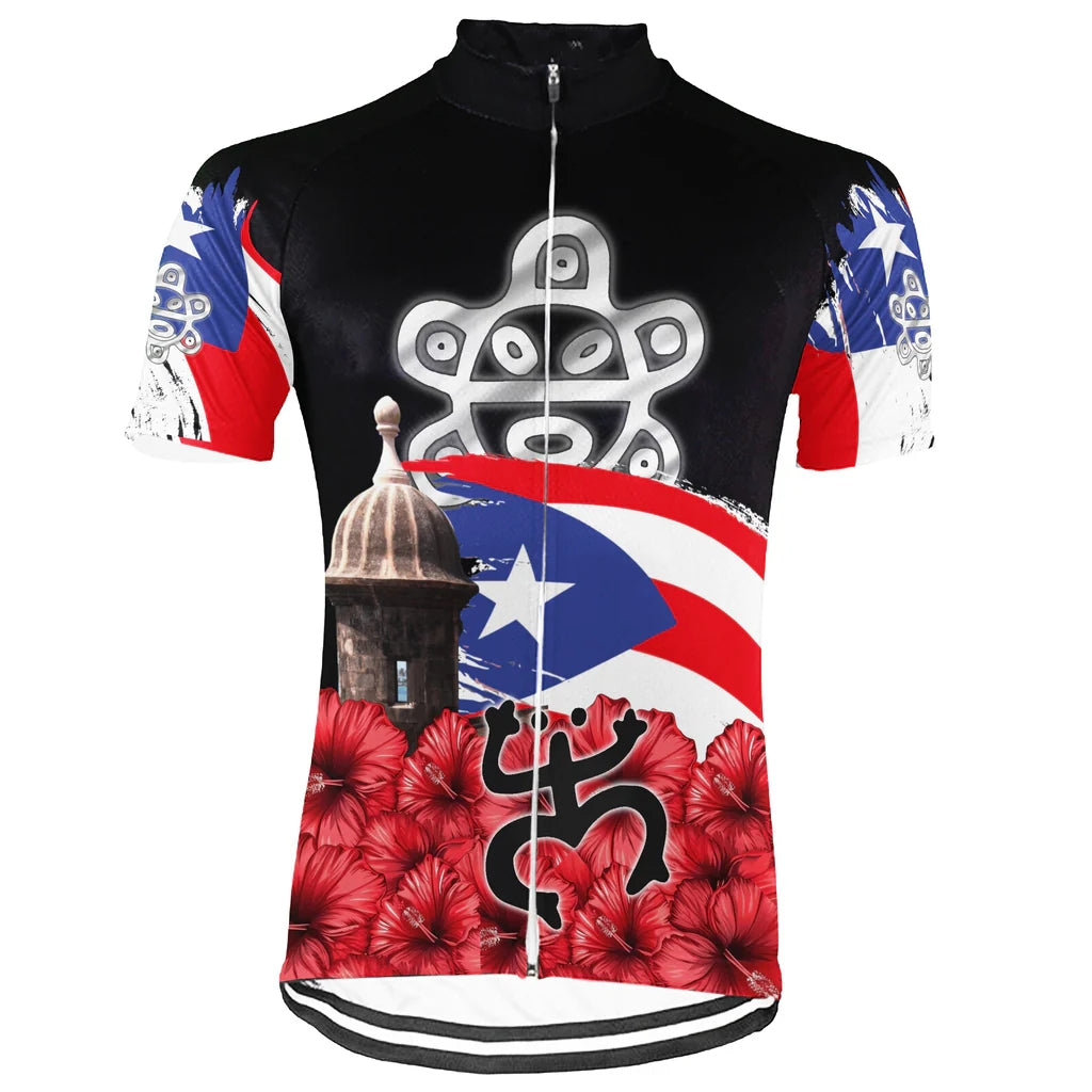 Customized PUERTO RICO Men's Cycling Jersey Short Sleeve