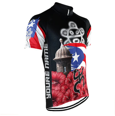 Customized PUERTO RICO Men's Cycling Jersey Short Sleeve