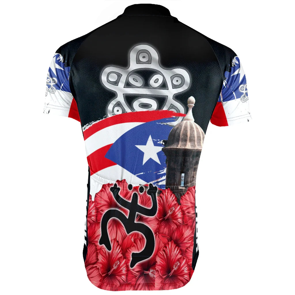 Customized PUERTO RICO Men's Cycling Jersey Short Sleeve