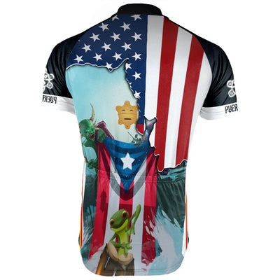 Customized PUERTO RICO Men's Cycling Jersey Short Sleeve