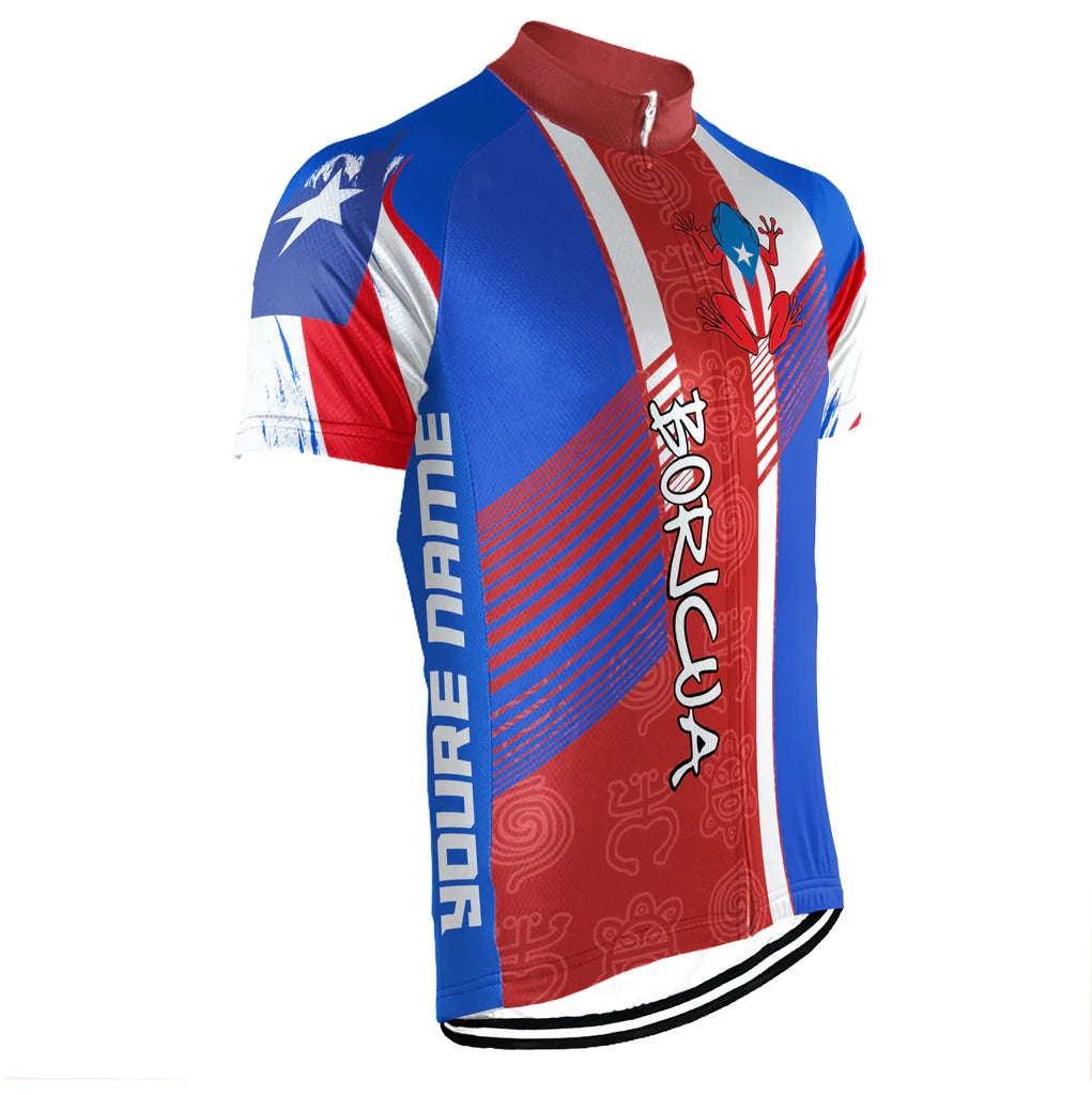 Customized PUERTO RICO Men's Cycling Jersey Short Sleeve