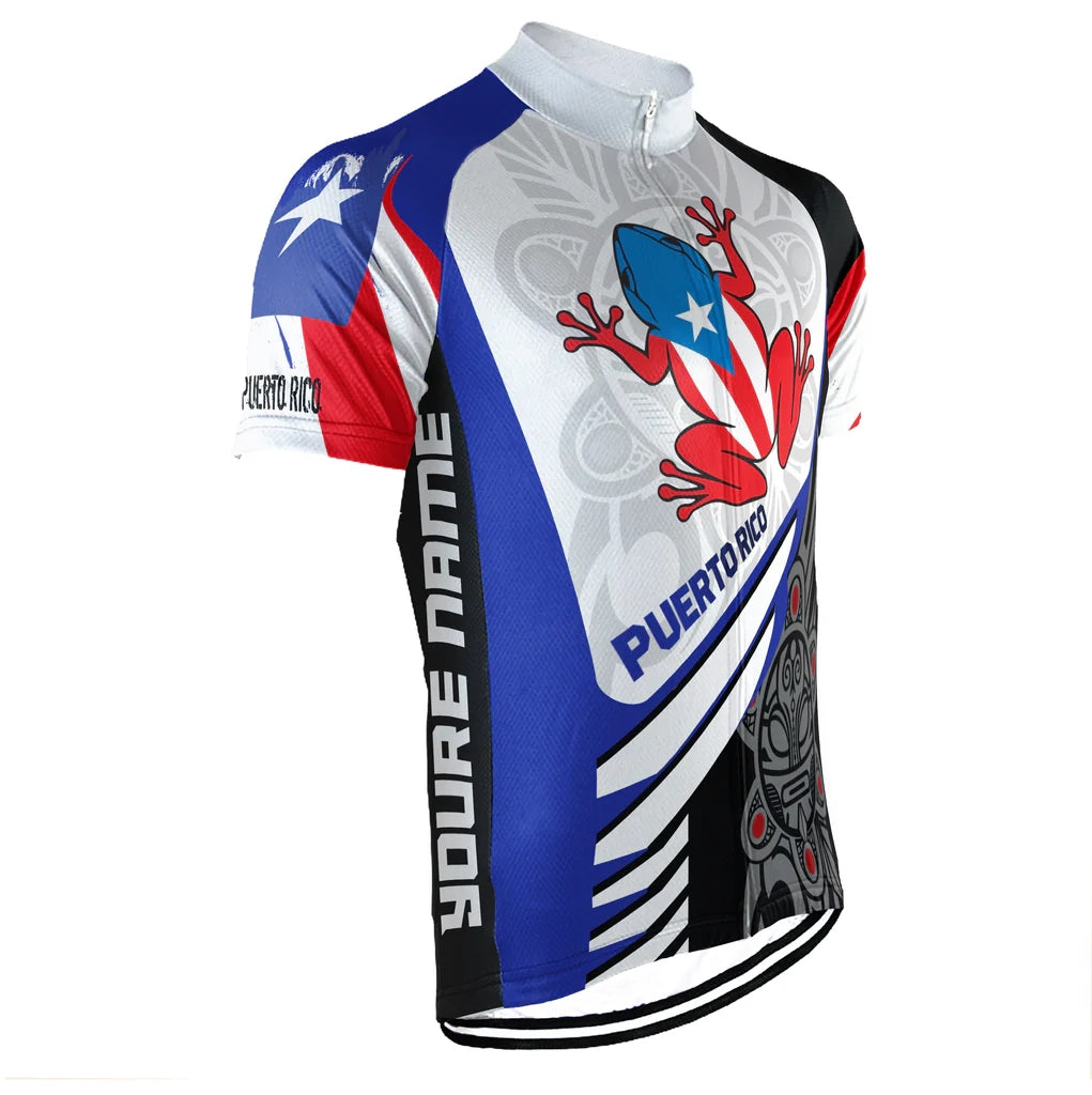 Customized PUERTO RICO Men's Cycling Jersey Short Sleeve