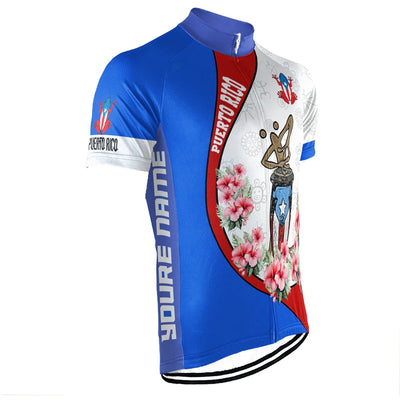 Customized PUERTO RICO Men's Cycling Jersey Short Sleeve