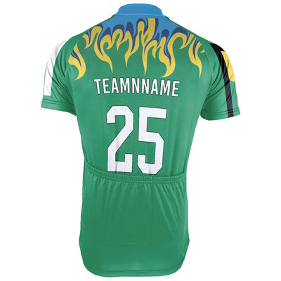 Customized Fire Men's Cycling Jersey Short Sleeve