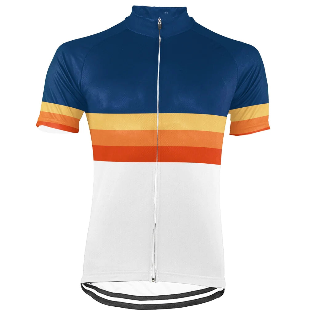 Customized Simple Plaid Men's Cycling Jersey Short Sleeve