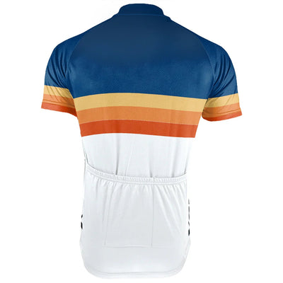 Customized Simple Plaid Men's Cycling Jersey Short Sleeve