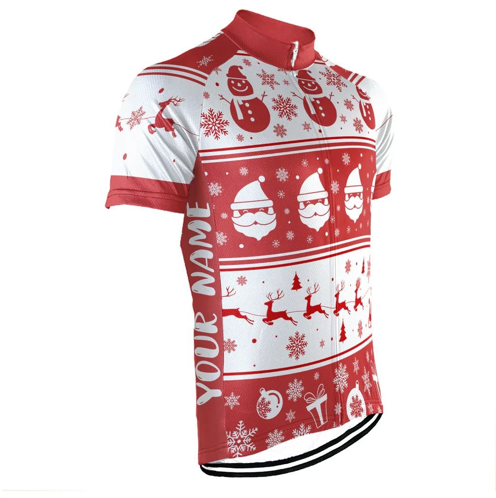 Customized Christmas Collection Men's Cycling Jersey Short Sleeve