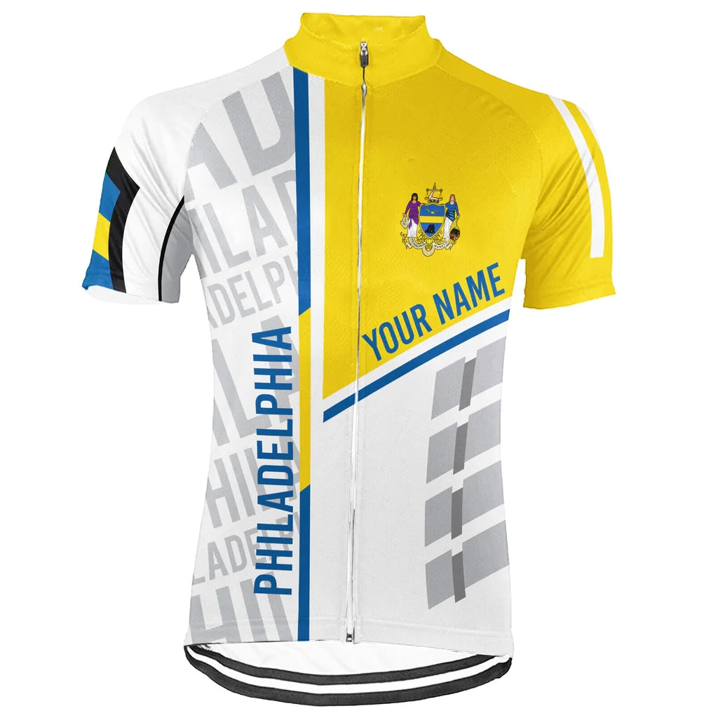 Customized Philadelphia Men's Cycling Jersey Short Sleeve