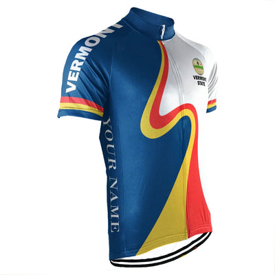 Custom Vermont Men's Short Sleeve Cycling Jersey