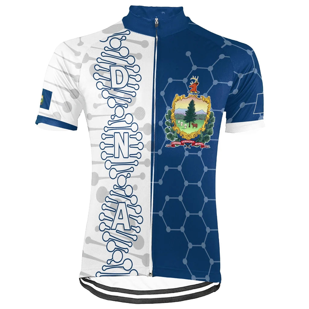 Custom Vermont Men's Short Sleeve Cycling Jersey