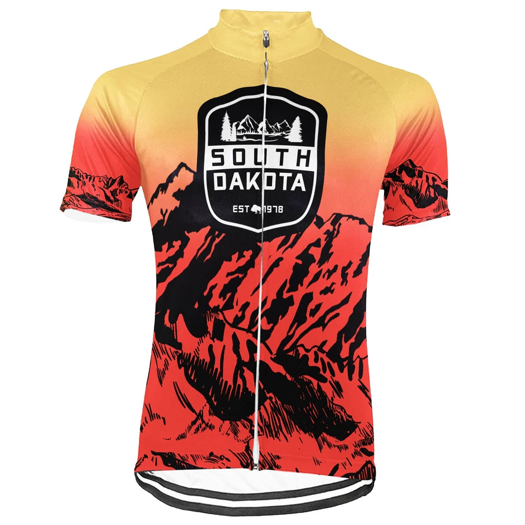 Custom South Dakota Men's Short Sleeve Cycling Jersey