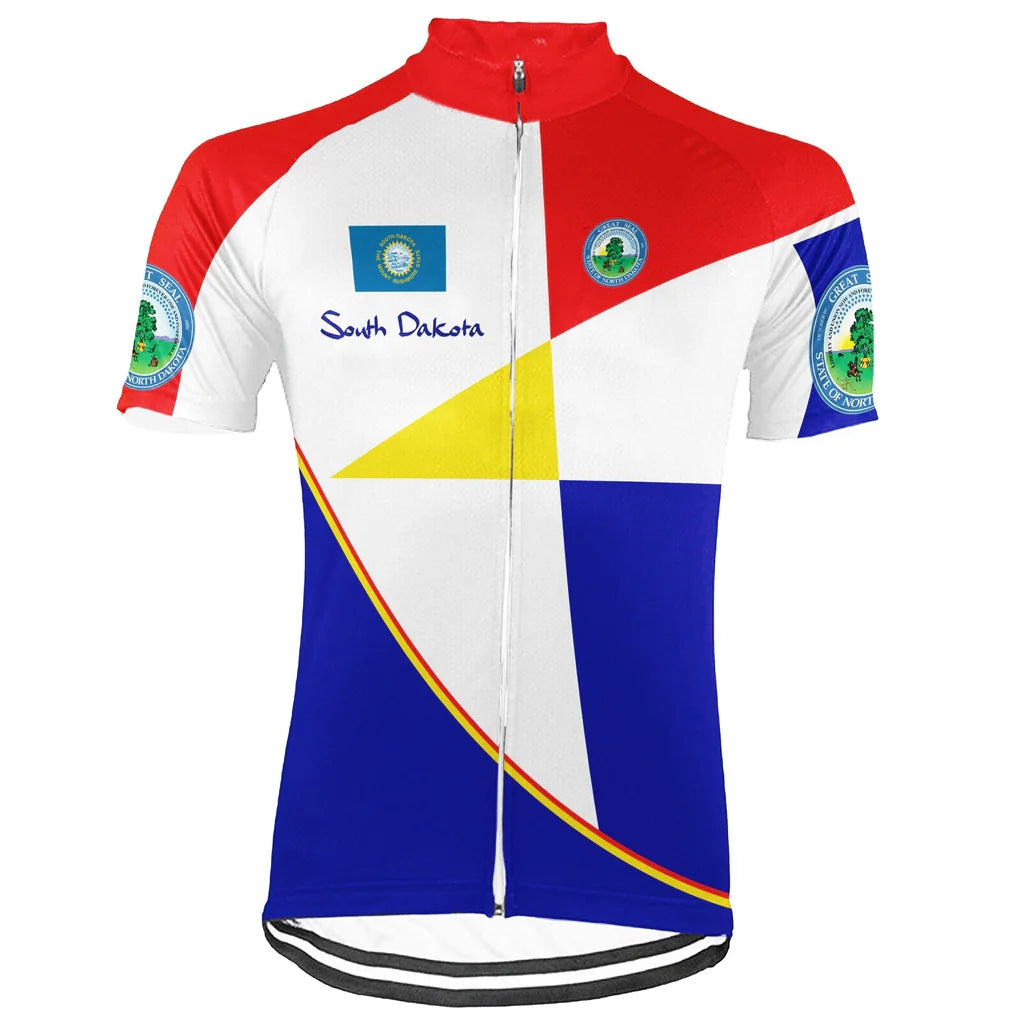Custom South Dakota Men's Short Sleeve Cycling Jersey
