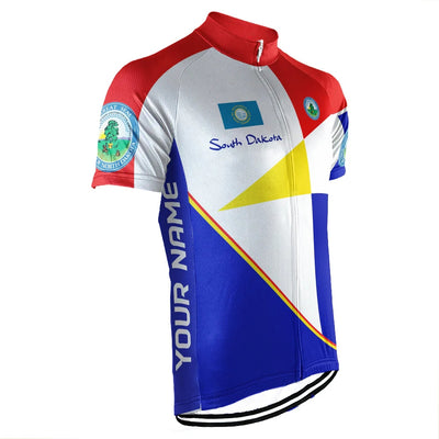 Custom South Dakota Men's Short Sleeve Cycling Jersey