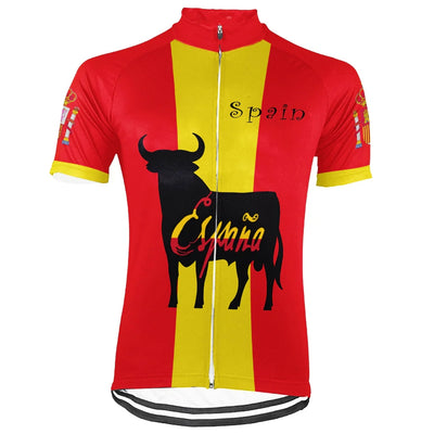 Customized Spain Men's Cycling Jersey Short Sleeve