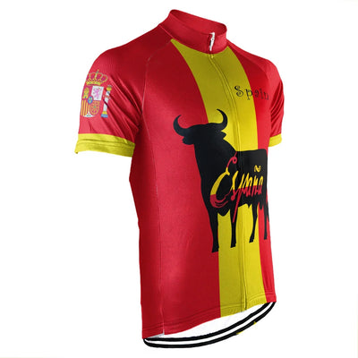Customized Spain Men's Cycling Jersey Short Sleeve